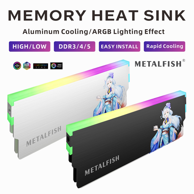 METALFISH DRAM Heatsink 5V-3PI - đánh giá và giá Ddr5 Memory